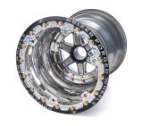 Wheel - 15 x 17 in - 7.000 in Backspace - 42 Spline - Beadlock - Aluminum - Black Anodized / Machined Center - Polished Lip - Each thumbnail 1