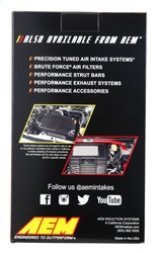 AEM 3.25 in DRY Flow Short Neck 9 in Element Filter thumbnail 8