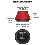 AEM 6 in x 4 in Dryflow Tapered Conical Air Filter thumbnail 4