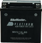 BikeMaster AGM Battery - MS12-14L-BS thumbnail 1