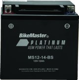 BikeMaster AGM Battery - MS12-14-BS thumbnail 1