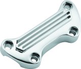 Bikers Choice 74-Up Chrome Finned Handlebar Clamp With 1in. Bars thumbnail 1
