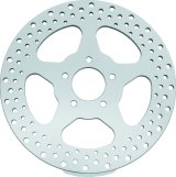 Bikers Choice 00-17 Big Twin 11.5 Inch Polished Frt 5 Spoke Drilled Stnless Rotor Repl H-D 44156-00 thumbnail 1