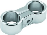 Bikers Choice Chrome Plain Oil Hose Separator For 2 Hoses thumbnail 1