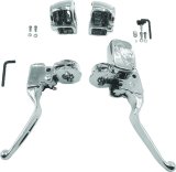 Bikers Choice 15-17 Softail Chrome Handlebar Control Kit 1/2 Inch Bore Single Disc thumbnail 1