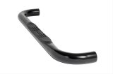 Dee Zee UltraBlack Round Side Step Bars DZ 372521 Nerf and Bars, Bars, Steel, Black Powdercoated, 3.00 in. Diameter, Chevy, GMC, Pair thumbnail 1