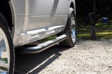 Dee Zee UltraBlack Round Side Step Bars DZ 372521 Nerf and Bars, Bars, Steel, Black Powdercoated, 3.00 in. Diameter, Chevy, GMC, Pair thumbnail 4