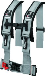 DragonFire Racing Harness H Style- 4-Point- 3in Buckle- Grey thumbnail 1