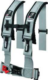 DragonFire Racing Harness H Style- 4-Point- 3in Buckle- Grey thumbnail 3