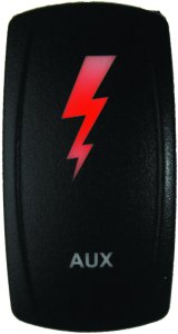 DragonFire Racing Lighted Switch Aux On/Off Red Led thumbnail 2