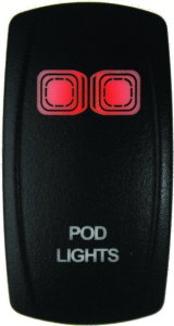 DragonFire Racing Lighted Switch On/Off Red thumbnail 1