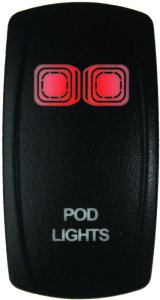 DragonFire Racing Lighted Switch On/Off Red thumbnail 3