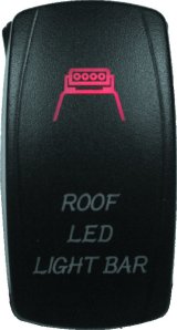 DragonFire Racing Lighted Switch Roof Led On/Off Red thumbnail 1