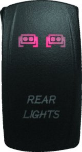 DragonFire Racing Lighted Switch Rear Light On/Off Red thumbnail 1