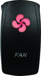 DragonFire Racing Lighted Switch Fan On/Off Red thumbnail 2
