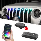 XK Glow XKmax Pre-Runner Style RGBW LED Grill Pods - 7pc thumbnail 1