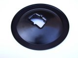 Air Cleaner Base - 14 in Round - Holley 2-Barrel Flange - Dropped Base - Offset - Plastic - Black - Each thumbnail 1