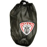 Air Filter Wrap - Round - 5.9 in Diameter - 9.37 in Tall - OTR Logo - Polyester - Black - Yamaha YXZ1000R 2016-23 - Each thumbnail 1