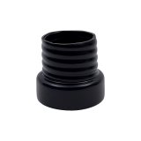 Cool Shirt Hose Fitting - Straight - 3 in Threaded Female to 4 in Female - Silicone - Black - Paragon Air Blower - Each thumbnail 1
