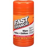 Cleaning Wipes - Fast Orange - Citrus Scent - Premoistened - Towelettes - Tub - Set of 72 thumbnail 1