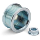 Alternator Pulley - Serpentine - 7-Rib - 62.5 mm Diameter - 0.664 in Shaft - Hardware Included - Steel - Zinc Plated - Proform Lightning-Bolt Alternator - Each thumbnail 1