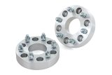 Wheel Spacer - 6 x 5.5 in Bolt Pattern - 1.5 in Thick - Lug Nuts Included - Aluminum - Clear Anodized - Pair thumbnail 1