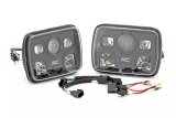 Headlight - Sealed Beam - DOT Approved - LED - 7 x 5 in - Plastic - Black - Jeep Cherokee 1984-2001 - Pair thumbnail 1