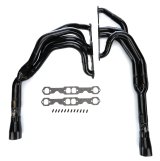 Headers - Modified Tri-Y - 1.75 to 1.875 in Primary - 3.5 in Collector - Gaskets / Hardware - Steel - Black Paint - Small Block Chevy - Pair thumbnail 1