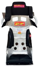 Seat - E-Z 3 Sportsman Series - Full Containment - 17 in Wide - 10 Degree Layback - Standard Height - Black Velour Seat Cover Included - Aluminum - Natural - Kit thumbnail 1