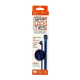 Cable Ties - Zip Ties - 8 in Long - Blue Rubber Lined - Nylon - Black - Reusable - Set of 24 thumbnail 1