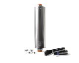 Charcoal Canister - Shop48 Vapor Trapper - 8 in Long - 6 AN Female O-Ring Inlet - 6 AN Female O-Ring Outlet - Fittings / Mounting Bracket Included - Aluminum - Silver Anodized - Kit thumbnail 1