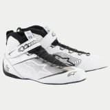Driving Shoe - Tech-1 Z V3 - Mid-Top - FIA Approved - Leather Outer - Aramid Inner - White / Black - Side 9 - Pair thumbnail 1