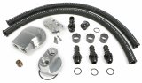 Hamburger's Performance Billet Aluminum Remote Oil Filter Relocation Kits 3377 Kit, Remote, Aluminum, Natural, M22 x 1.5 Thread, 30.00 in. Hose Length, Cadillac, Chevy, Dodge, Ford, GMC, Hummer, Kit thumbnail 1