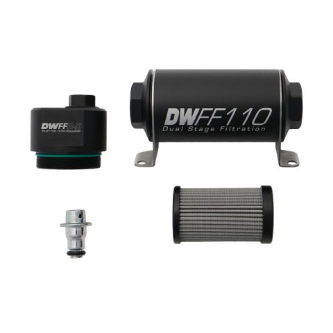 DeatschWerks DWFFR-X 110mm Billet Fuel Filter Regulator - 10 Micron