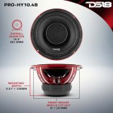 DS18 10in 350 Watts RMS 4 ohm Mid-Range Loudspeaker w/ Water Resistant Cone thumbnail 5