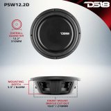 DS18 12in 600 Watts RMS 2 ohm DVC Shallow Mount Water Resistant Subwoofer thumbnail 5