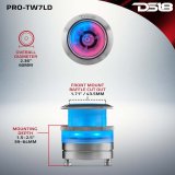 DS18 2.3in Super Bullet Tweeter 100 Watts RMS 1in Titanium Vc 4 ohm Digital LED Lights thumbnail 3
