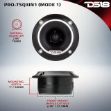 DS18 3in Surface Flush Angle High Comp Neodymium Super Bullet Twtr 100 Watts RMS 1in Almnm Vc 4 ohm thumbnail 5