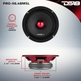 DS18 6.5in 200 Watts RMS 4 ohm Mid-Range Bullet Loudspeaker Shallow thumbnail 4