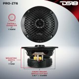 DS18 6.5in Coaxial Loudspeaker 225 Watts RMS 4 ohm Mid-Range Water Resistant Cone thumbnail 6
