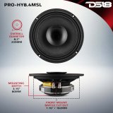 DS18 8in 200 Watts RMS 4 ohm Mid-Range Loudspeaker Shallow Grill Included thumbnail 4