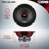 DS18 8in 275 Watts RMS 4 ohm Mid-Range Loudspeaker Bullet Loudspeaker thumbnail 7