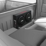 DS18 Dual 10in Shallow Enclosure w/ Subwoofer 350 Watts RMS Sealed Black Carpet Amplified thumbnail 1