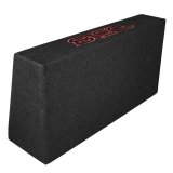 DS18 Dual 10in Shallow Enclosure w/ Subwoofer 350 Watts RMS Sealed Black Carpet Amplified thumbnail 2