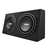 DS18 Dual 10in Shallow Enclosure w/ Subwoofer 350 Watts RMS Sealed Black Carpet Amplified thumbnail 9