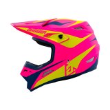 Answer 26 AR1 Mototown Helmet Matte Pink/Hyper Acid/Dark Blue Youth - Medium thumbnail 2