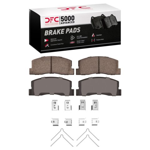 DFC 82-83 Honda Accord Coupe Front 5000 Advanced Ceramic Brake Pads and Hardware Kit