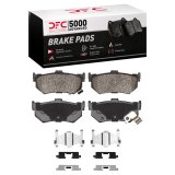 DFC 84-94 Honda Prelude Rear 5000 Advanced Semi Metallic Brake Pads and Hardware Kit thumbnail 1