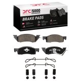 DFC 87-90 Dodge Dakota 4WD Front 5000 Advanced Semi Metallic Brake Pads and Hardware Kit thumbnail 1