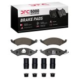 DFC 86-93 Ford Taurus SHO Front 5000 Advanced Semi Metallic Brake Pads and Hardware Kit thumbnail 1
